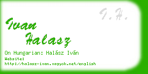 ivan halasz business card